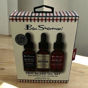 Ben Sherman Trio Beard Oil Set - Black, Brown, Cream